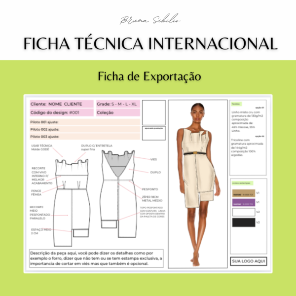 Ficha Técnica Internacional (moda)
